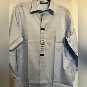 NWT Kirkland Signature Blue Men's Shirt 16-33